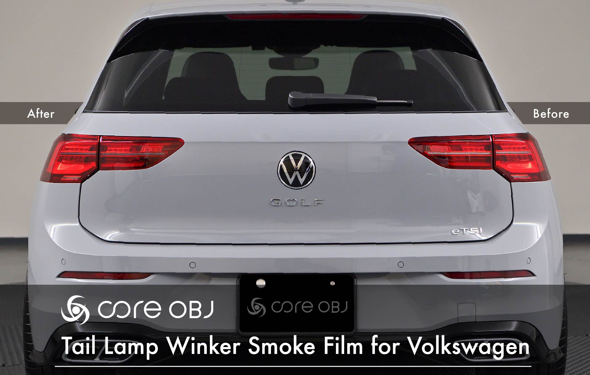 即納！最大半額！ core OBJ Rear Reflector Clear Smoke Film VW Golf8 Variant リフレクターフィルム  CO-VSR-G8VA fucoa.cl