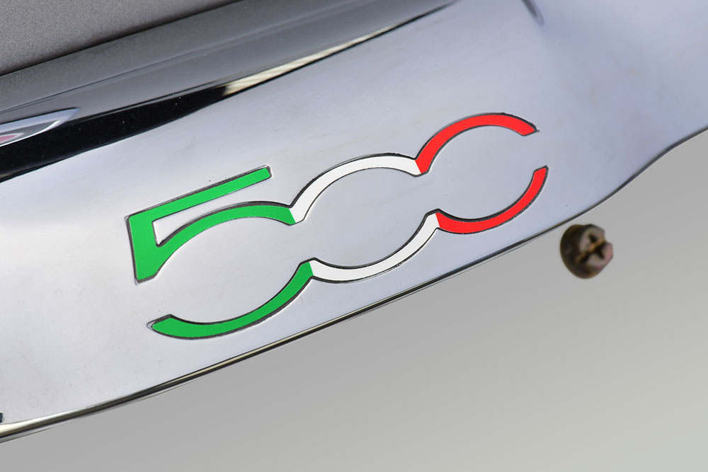 Rear Garnish 500 emblem Tricolor Decal for FIAT & ABARTH